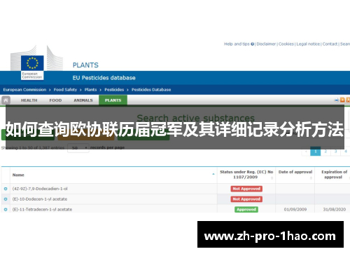 如何查询欧协联历届冠军及其详细记录分析方法